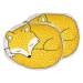 BELIANI, Sada 2 polštářů ve tvaru lišky 50 x 40 cm žlutá DHANBAD, 256937