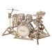 3D dřevěné puzzle Souprava bicích nástrojů