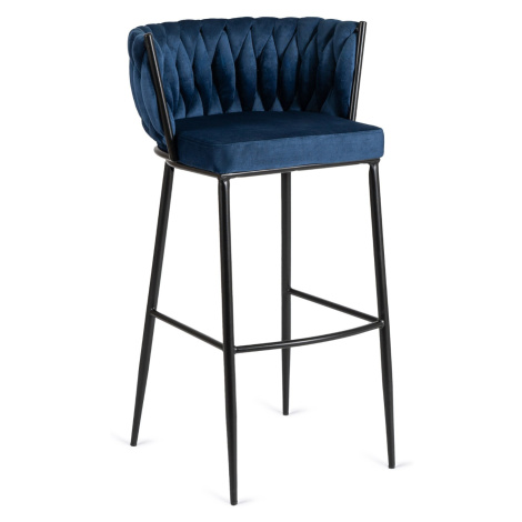 Vivaldi Barová židle Flores 60 cm černá/modrá