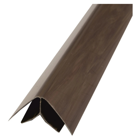 HOPA Vnitřní roh k plastovému obkladu, tm. dřevo, 35 x 35 mm