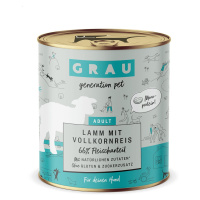 GRAU Adult jehněčí maso s celorzrnnou rýží pro psy 6 × 800 g