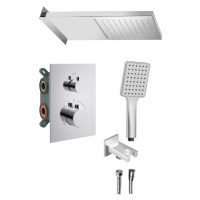 KIMURA podomítkový sprchový set s termostatickou baterií, box, 3 výstupy, chrom KU683-21