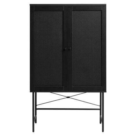 Černá skříňka v dekoru dubu 80x135 cm Pensacola – Unique Furniture