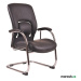 Konferenční židle Office Pro VAPOR MEETING – pravá hovězí kůže, chrom Kůže F05 černá