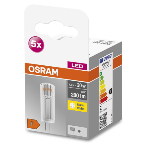 OSRAM OSRAM Base PIN LED kolík žárovka G4 1,8W 200lm 5ks