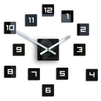 ModernClock 3D nalepovací hodiny Cube černé