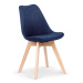 Jídelní židle MOSKATA – masiv/plast/látka, více barev Modrá