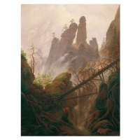 Obrazová reprodukce Rocky landscape in the Elbe Sandstone Mountains, Caspar David Friedrich, 30 