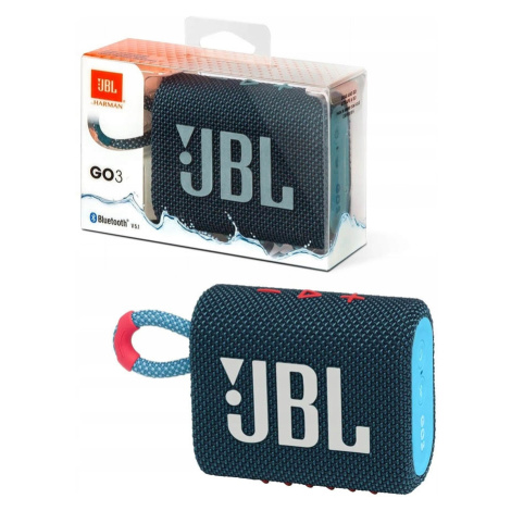 Přenosný Jbl Reproduktor Go 3 Modrý – Růžový Voděodolný Bluetooth