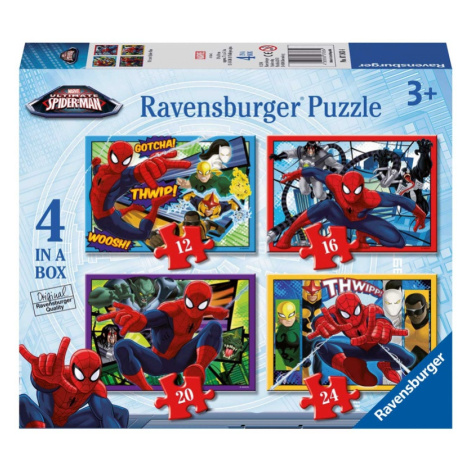 Ravensburger 4v1 Spiderman 12,16,20,24 dílků