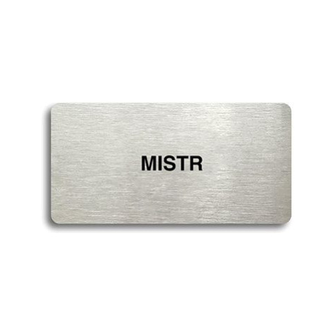 Accept Piktogram "MISTR" (160 × 80 mm) (stříbrná tabulka - černý tisk bez rámečku)
