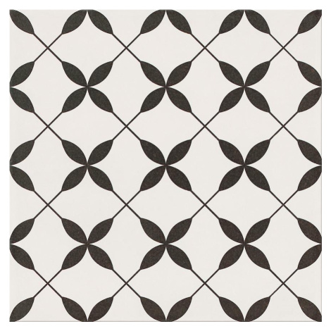 Dlažba Clover black pattern 29,8/29,8 CERSANIT