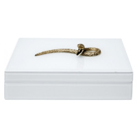 KARE Design Krabička na šperky Snake Bite - bílá, 28x7cm