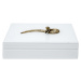 KARE Design Krabička na šperky Snake Bite - bílá, 28x7cm
