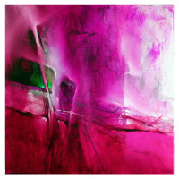 Ilustrace green emerald in pink, Annette Schmucker, (40 x 40 cm)