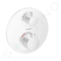 HANSGROHE Ecostat S Termostatická baterie pod omítku pro 2 spotřebiče, matná bílá 15758700