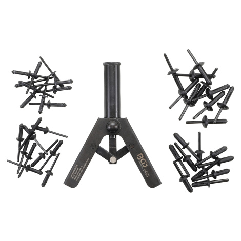 Nýtovací kleště na umělohmotné nýty + 40ks nýtů 5,0 - 6,3 mm - BGS 8463 BGS technic