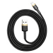 Baseus Cafule extra odolný nylonem opletený kabel USB / Lightning QC3.0 2,4A 1m black-gold