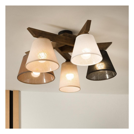 Brilagi - LED  Přisazený lustr ANTHONY 5xE14/40W/230V dub ořech 8590828610861