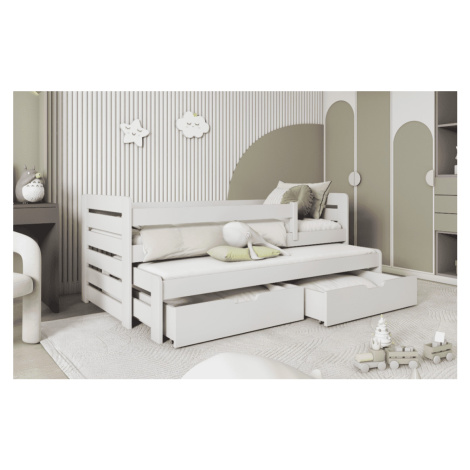 Detská posteľ s prístelkou Tomasz II Provedení: Borovice přírodní ArtBed