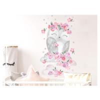 Pastelowe Love Nálepka na zeď - zvířátka - spící sova barva: růžová
