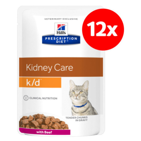 Hill´s Prescription Diet Feline k/d beef kapsička 12x85g Hill's Science Plan