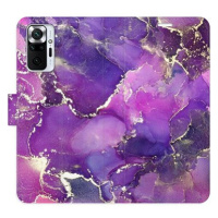 iSaprio flip pouzdro Purple Marble pro Xiaomi Redmi Note 10 Pro