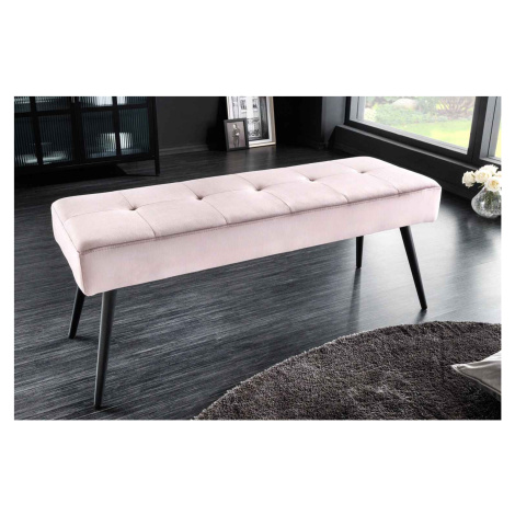 LuxD Designová lavice Bailey 100 cm růžový samet