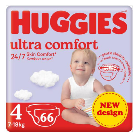 HUGGIES® Plenky jednorázové Ultra Comfort Mega 4 (7-18 kg) 66 ks