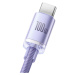 Baseus Crystal Shine odolný opletený kabel USB / USB-C 100W 2m purple