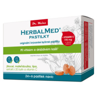 HerbalMed pastylky Dr.Weiss Jitrocel + mateřídouška + lípa + vitamin C 24+6