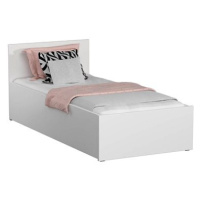 Eoshop Dřevěná postel DM1 90 × 200 cm + rošt, bílá