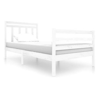 Rám postele bílý masivní dřevo 100 × 200 cm, 3100645