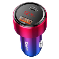 Nabíječka do auta Baseus Magic Car Charger USB + USB-C QC 4.0  PD 45W (Red+Blue)