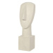 H&L Socha Abstrakt Moai 42 cm bílá matná