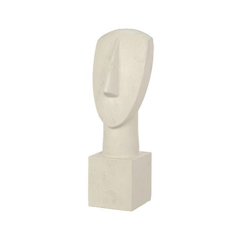 H&L Socha Abstrakt Moai 42 cm bílá matná