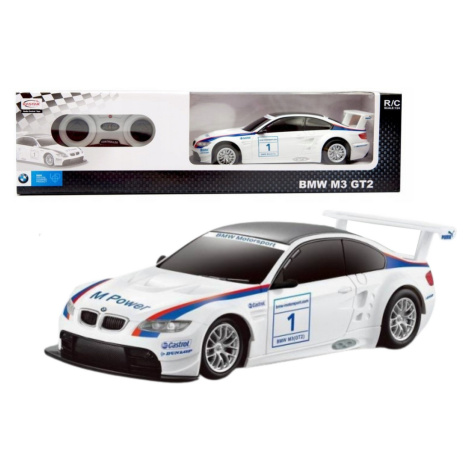mamido Sportovní autíčko BMW M3 GT2 na dálkové ovládání RC 1:24 bílé