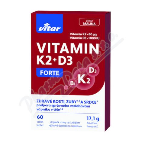 Vitar Vitamin K2+D3 Forte tbl.60 Vitar Veteriane