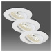 Briloner Bílé LED podhledové svítidlo v sadě 3 - otočné