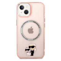 Zadní kryt Karl Lagerfeld IML Karl and Choupette NFT MagSafe pro Apple iPhone 14 Plus, pink