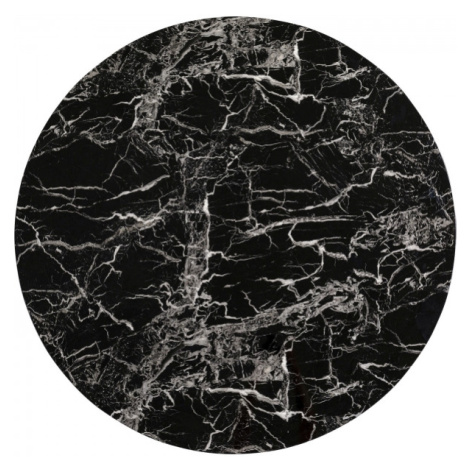 KARE Design Stolová deska Schickeria mramorová - černá, Ø110cm