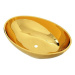 SHUMEE Keramické umyvadlo 40 × 33 × 12,5 cm zlaté