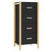 vidaXL Skříň highboard černá 42 x 38 x 90 cm kompozitní dřevo