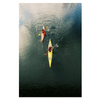 Umělecká fotografie Two men are kayaking along the river., Vitalalp, (26.7 x 40 cm)