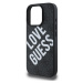 Zadní kryt Guess PU Leather 4G Big Love Logo MagSafe pro Apple iPhone 16 Pro Max, černá