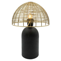 Stolní lampa v černo-zlaté barvě (výška 36 cm) – Antic Line