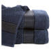Bavlněný froté ručník s bordurou MYLAN 50x90 cm, modrá, 500 gr Mybesthome
