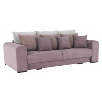 Extra prostorná pohovka, fialová / starorůžová / béžová, Gilena BIG SOFA