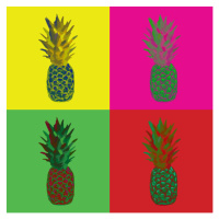 Ilustrace Pop Art Pineapple Vector, LucidSurf, 40 × 40 cm