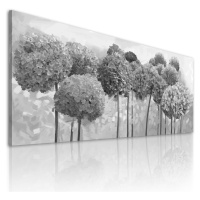 Obraz na plátně HORTENZIE šedé květy B různé rozměry Ludesign ludesign obrazy: 100x40 cm